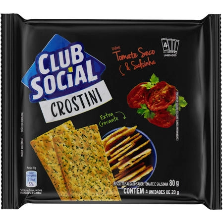 Bisc Club Social Crostini 80g Tomate Seco/salsa