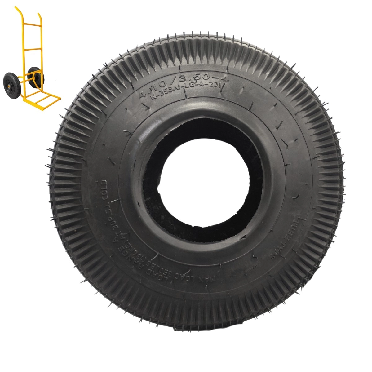 Pneu Carrinho Carga Mini Carro 4.10/3.50-4 Liso 4 Lonas