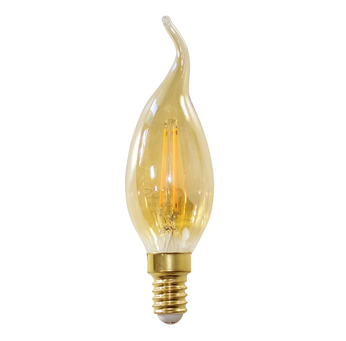 Kit Com 3 Lâmpadas Filamento Led Vela Chama Ambar 2200k 220v St428