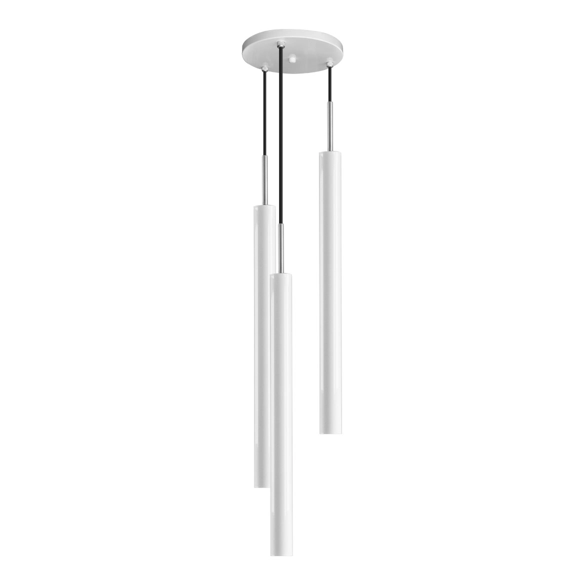 Pendente Tubo Triplo Alumínio Branco P/ Lâmpada Mr11 St1699