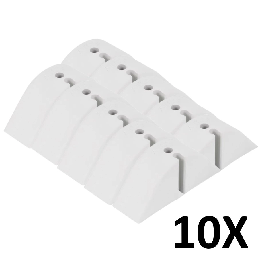 Kit 10 Calço De Telha Ondulada Alta Branco