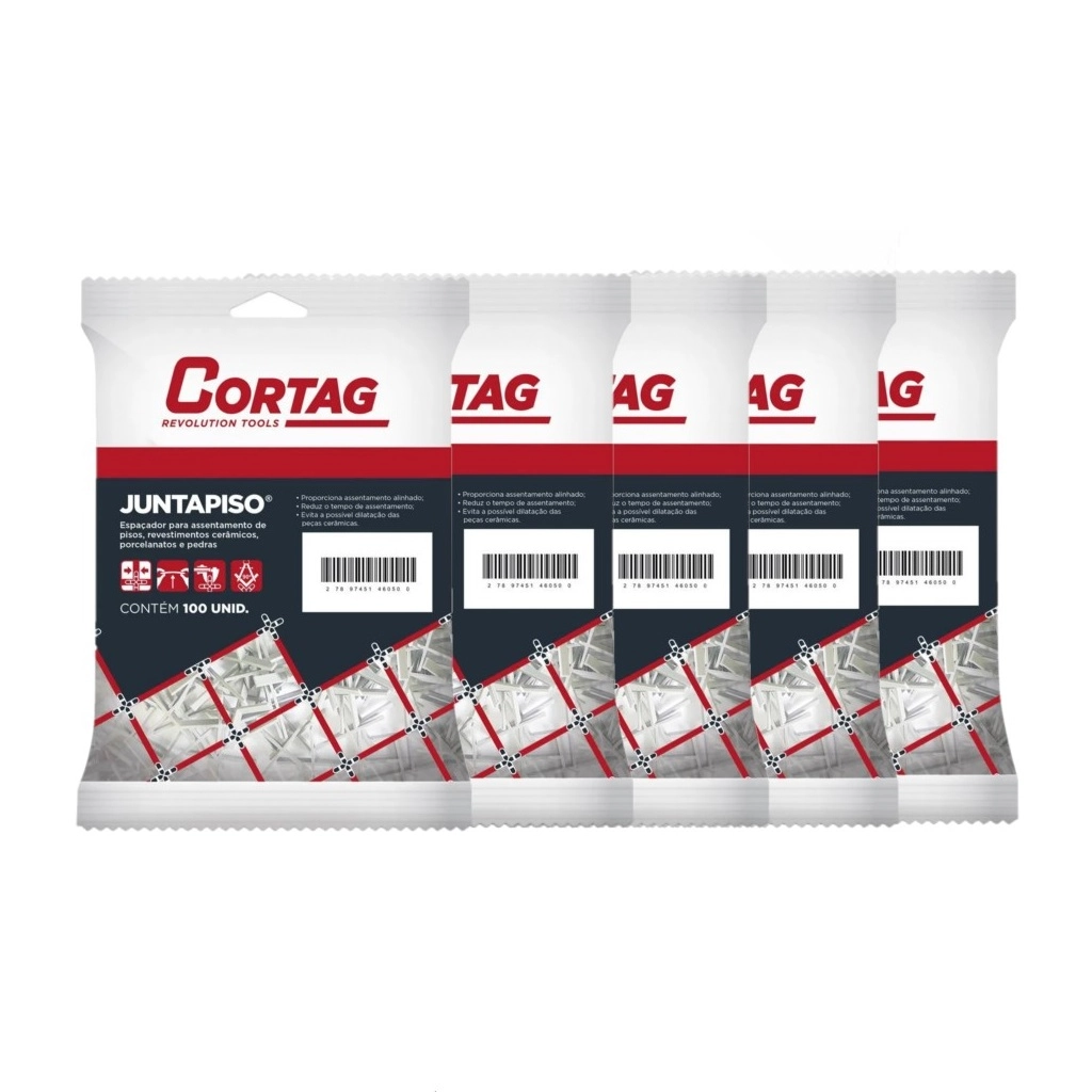 Kit 500 Espaçador Cruzeta Juntapiso E Azulejo 2,0mm Cortag