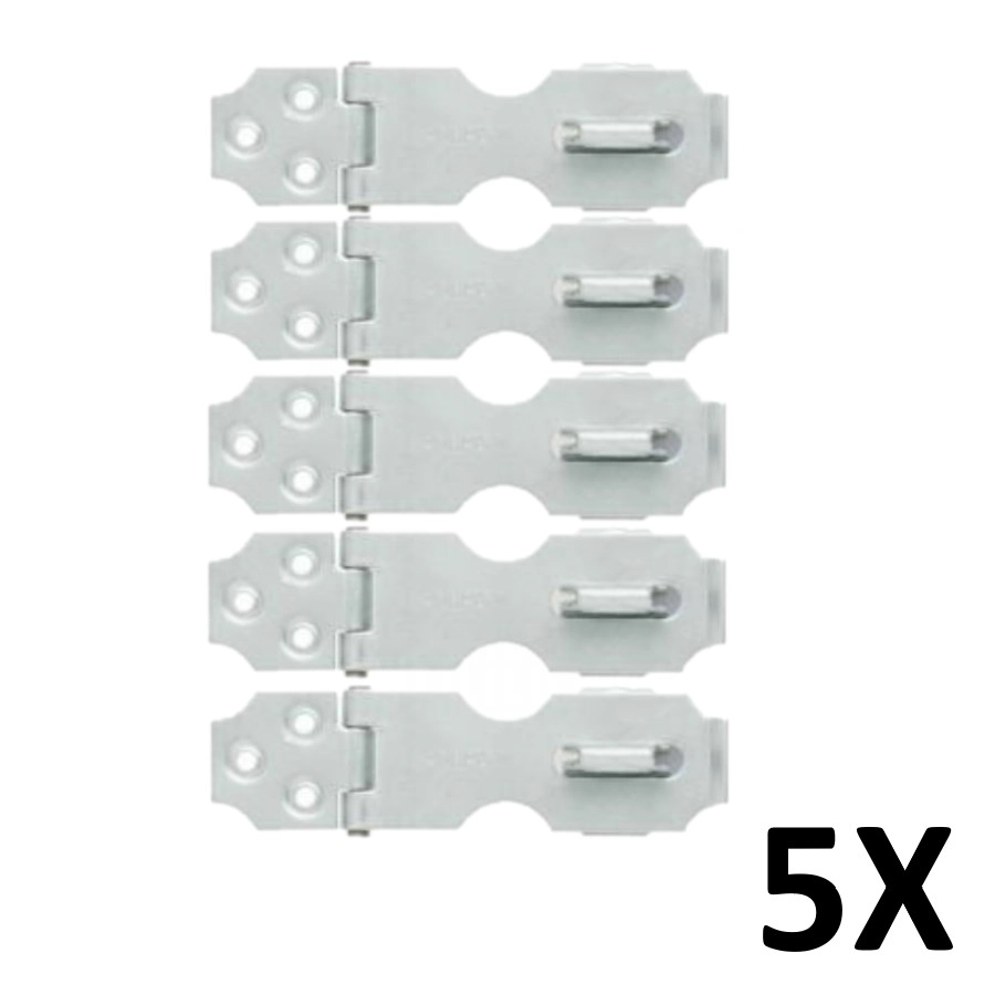Kit 5 Ferrolho C/ Porta Cadeado Trinco 6,5cmx2,5cm Rocha