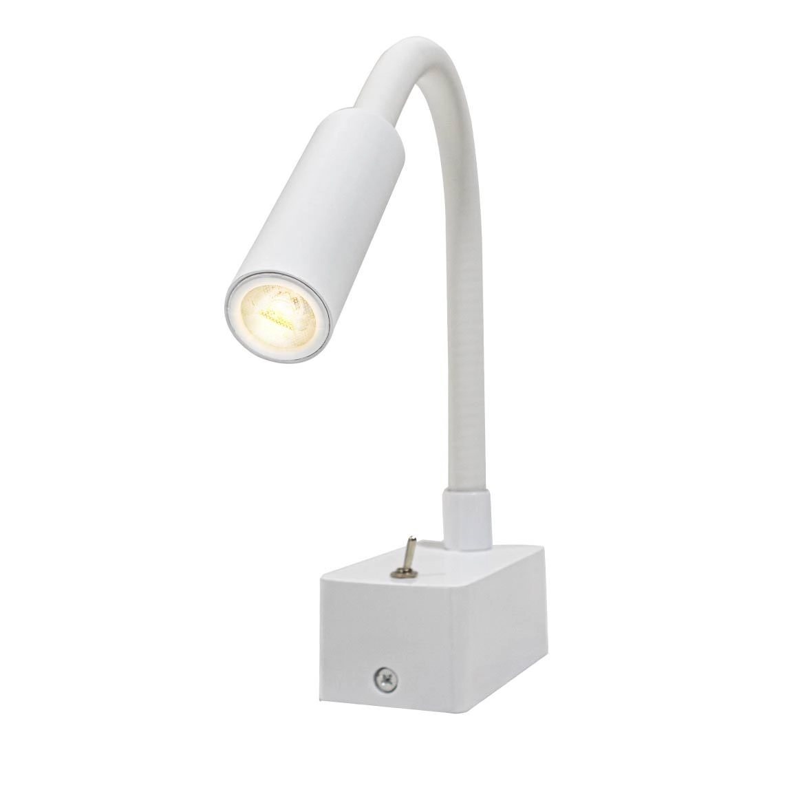 Arandela Branca Abajur Cabeceira Articulada Led Integrado 3w St1744