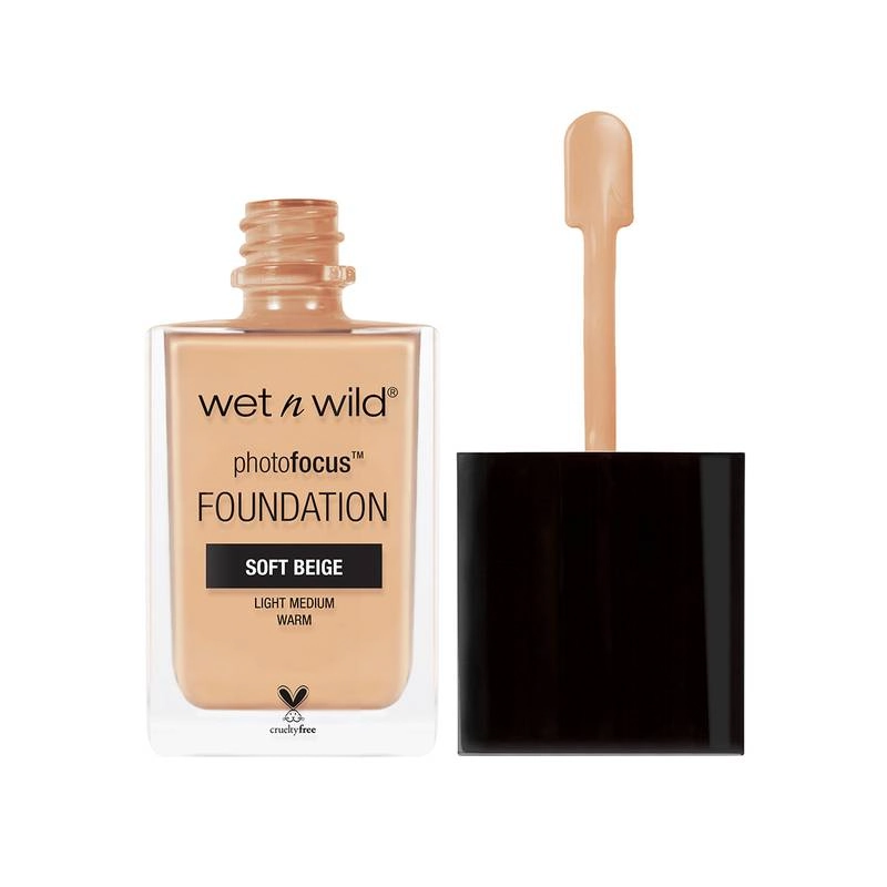 Base Liquida Wetn Wild Alta Cobertura Photo Focus Matte Soft Beige 30ml