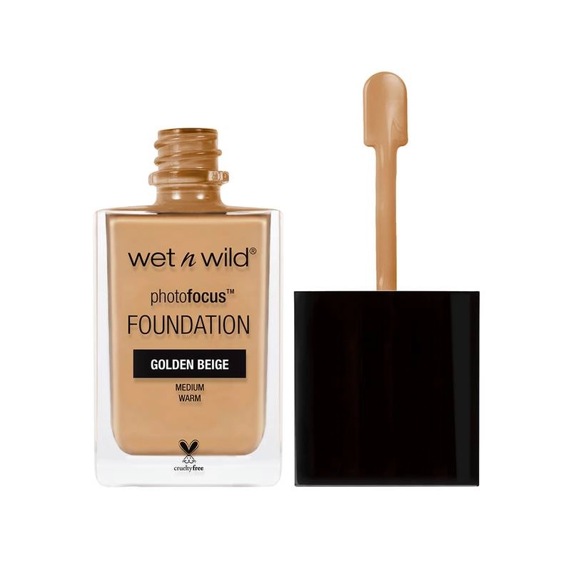 Base Liquida Wetn Wild Alta Cobertura Photo Focus Matte Golden Beige 30ml