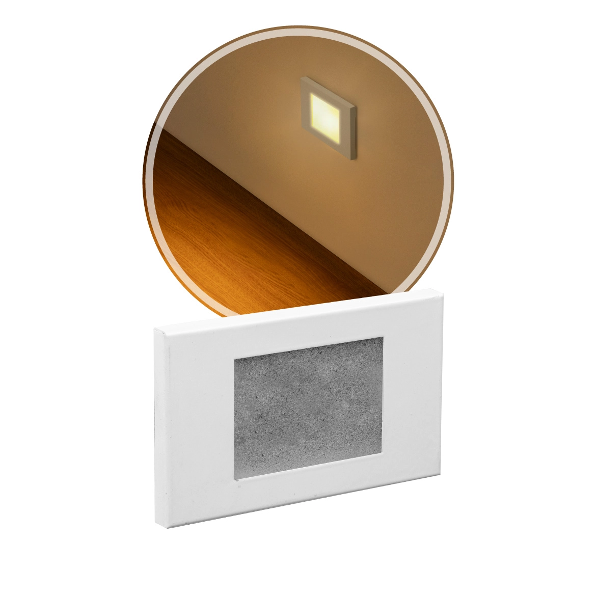Balizador Embutir Parede Escada Caixa 4x2 Branco St1314