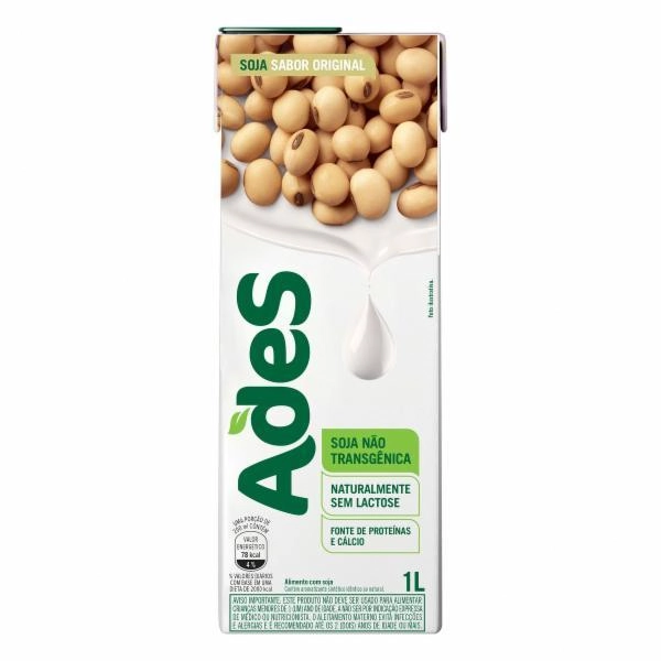 Bebida à Base De Soja Original Ades Caixa 1l