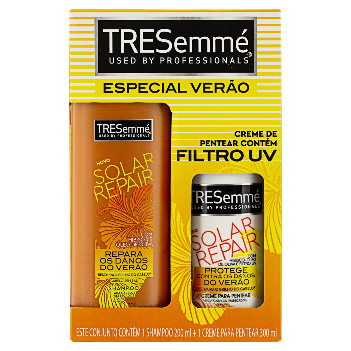 Kit Shampoo 200ml Creme Para Pentear 300ml Tresemmé Solar Repair Especial Verão