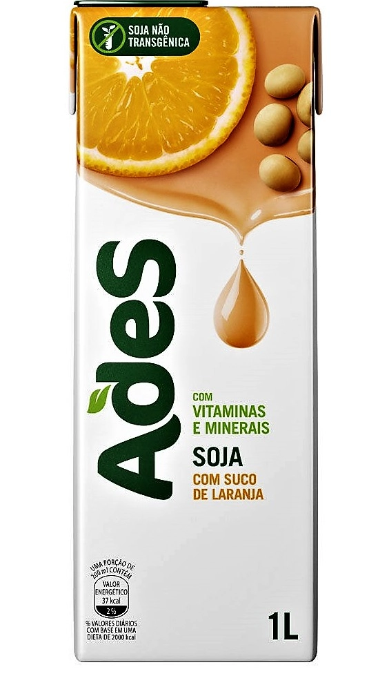 Bebida à Base De Soja Laranja Ades Caixa 1l