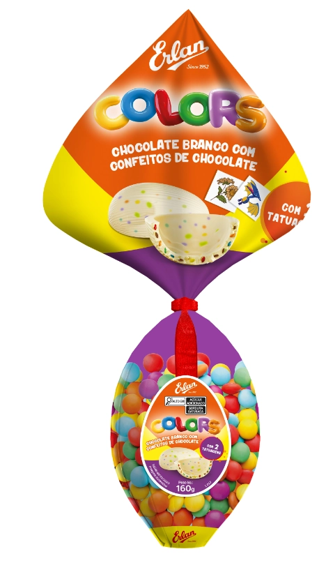 Ovo Pascoa Colors Choc.branco 160g
