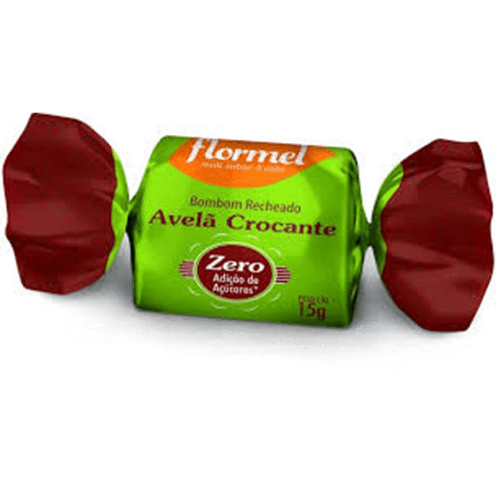 Bombom Recheio Creme De Avelã Crocante Flormel Pacote 15g