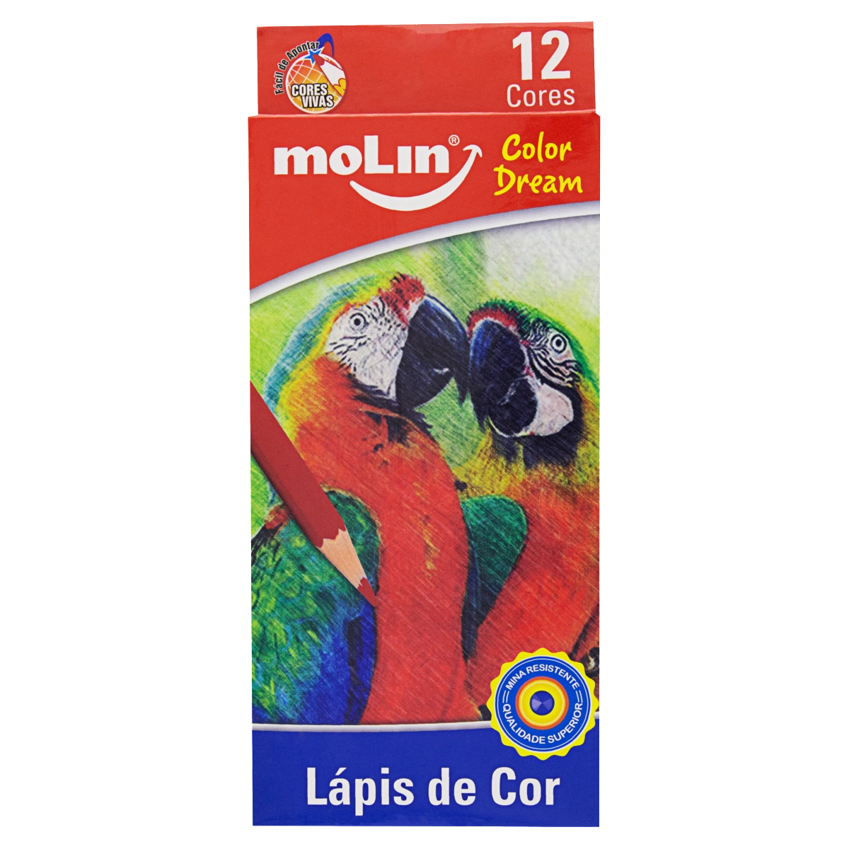 Lápis De Cor 12 Cores Color Dream Molin 12 Unidades