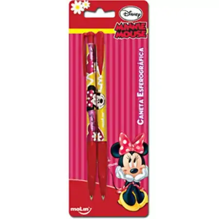 Molin Minnie Mouse Retrátil Esferográfica 2 Unidades
