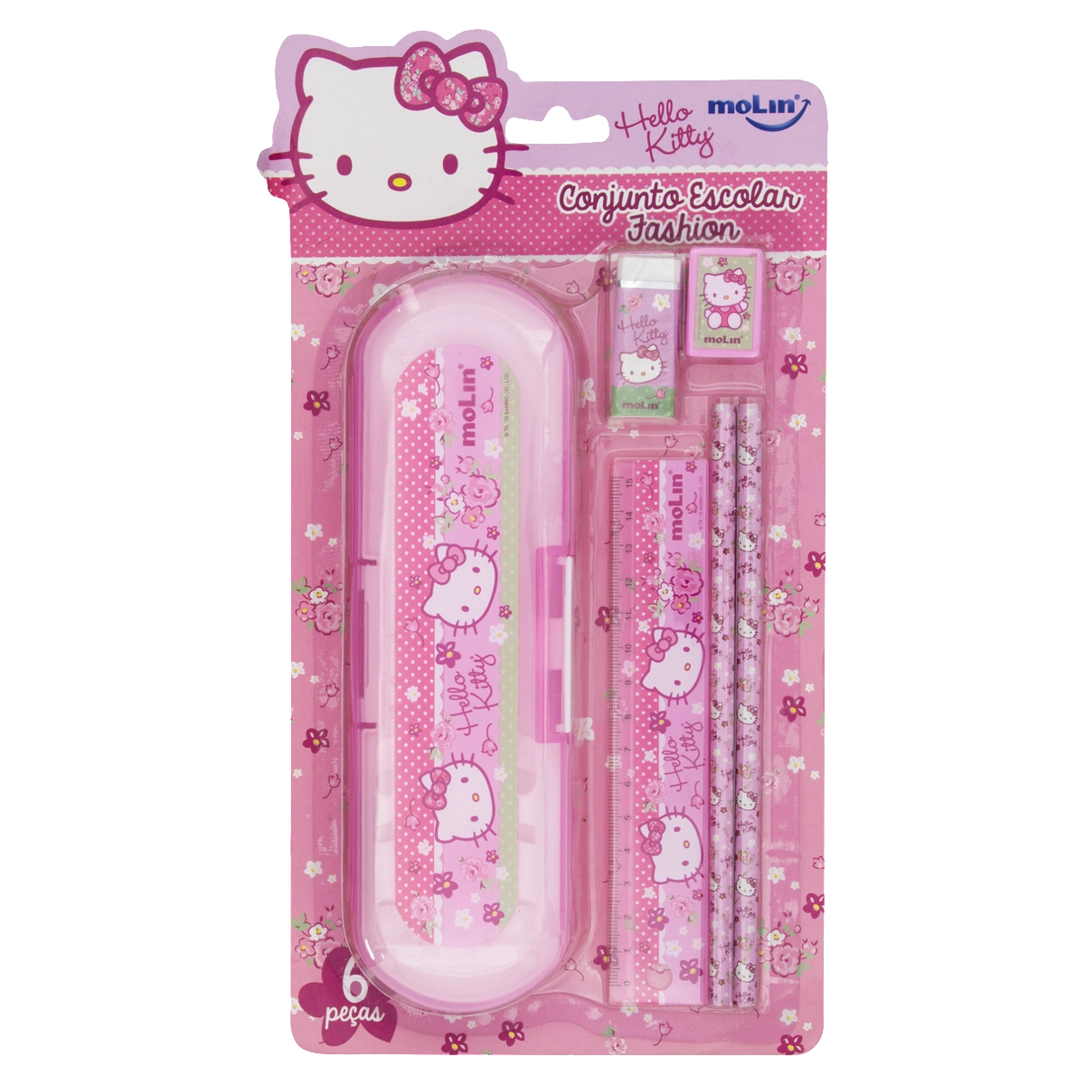 Conjunto Escolar Fashion Hello Kitty Molin