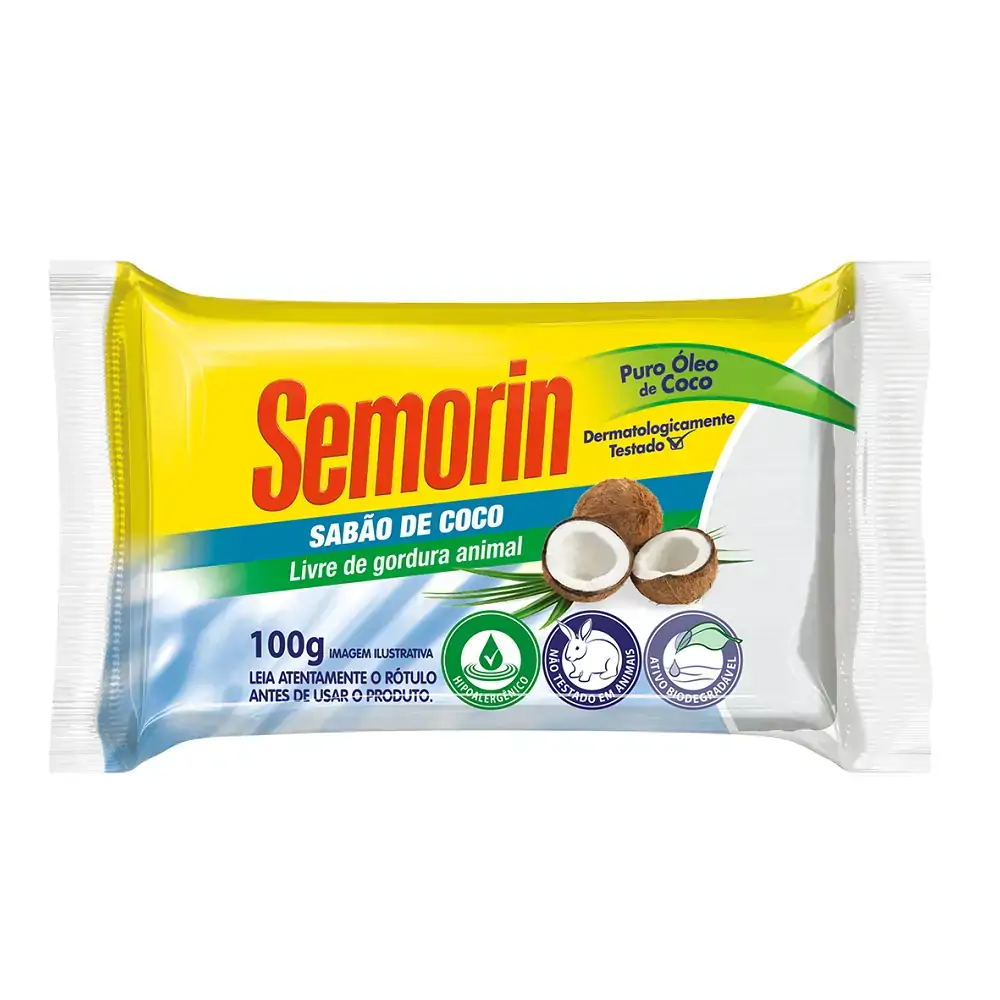 Sabao Barra Semorin Coco 100g