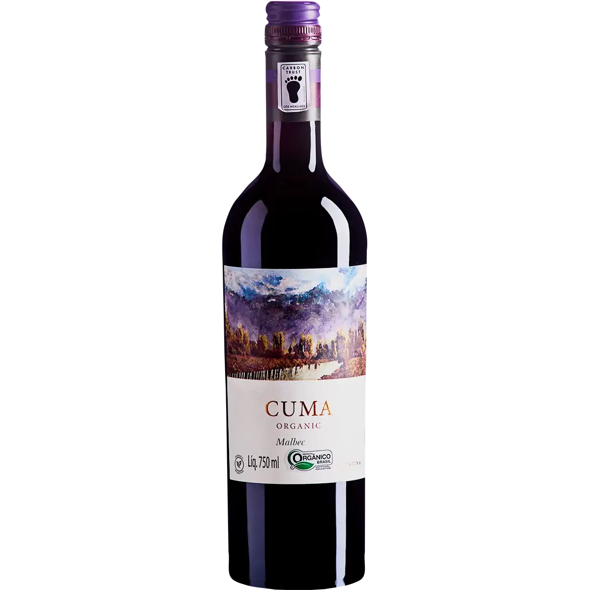 Vinho Argentino Tinto Seco Orgânico Cuma Malbec Garrafa 750ml