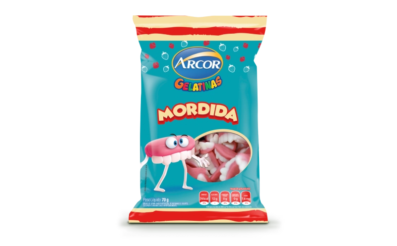 Bala Gelatina Arcor Mordida 70g