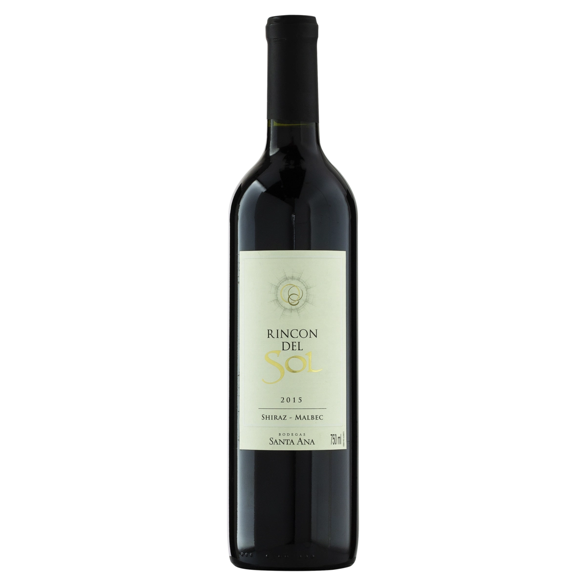 Vinho Argentino Tinto Meio Seco Rincon Del Sol Shiraz Malbec Garrafa 750ml