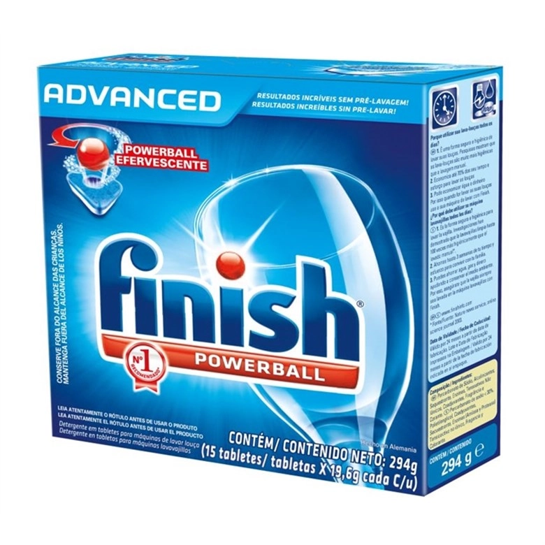 Lava Louças Detergente Finish 19,6g C/15
