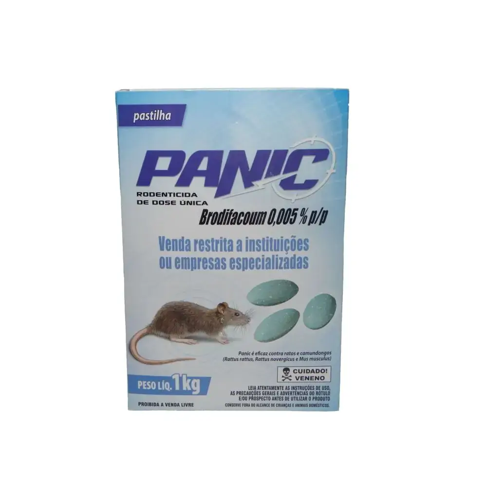 Raticida Rodenticida Panic Brodifacoum 0,005%p/p 1kg König