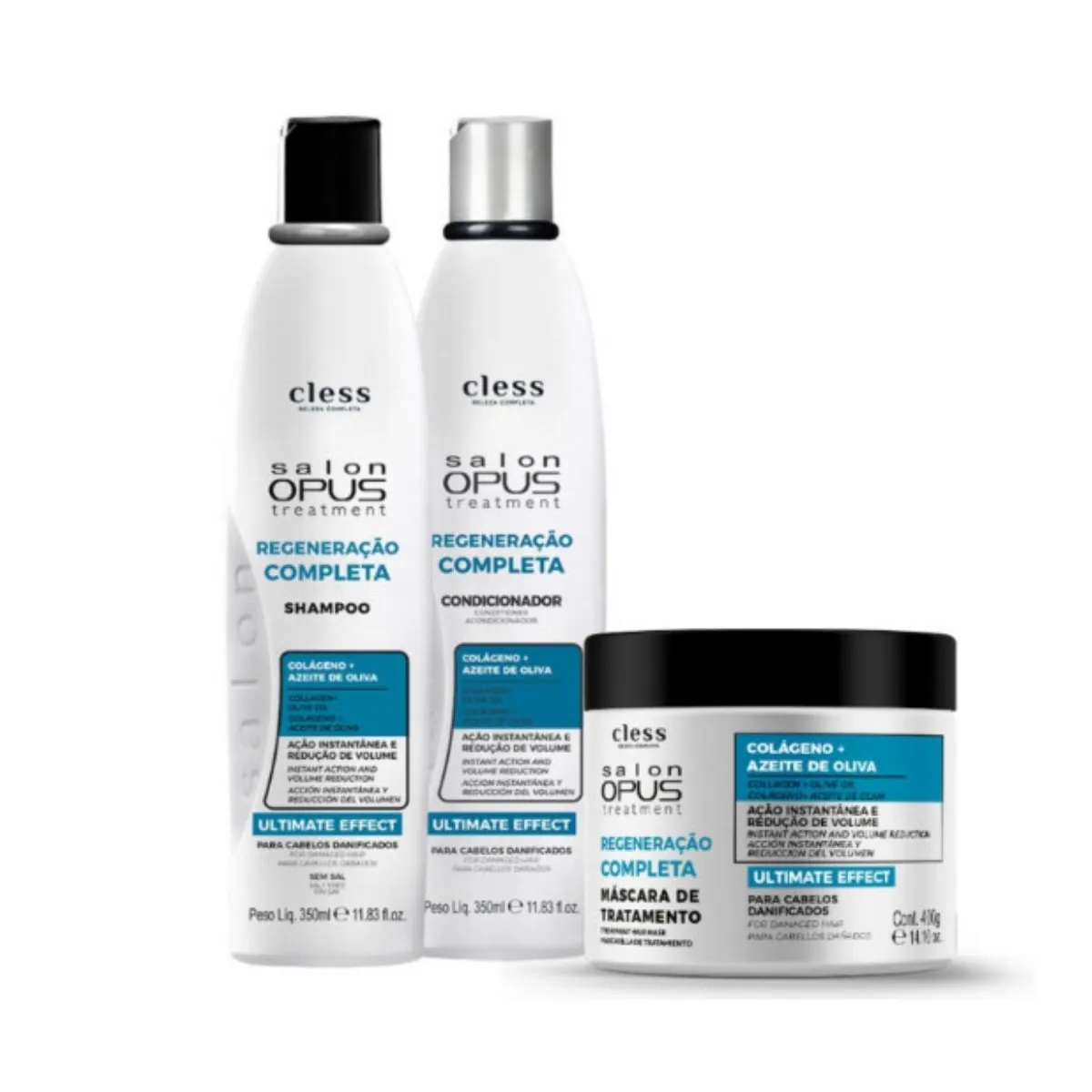 Kit Salon Opus Regeneração Completa 3pc (Sh + Cond + Masc)