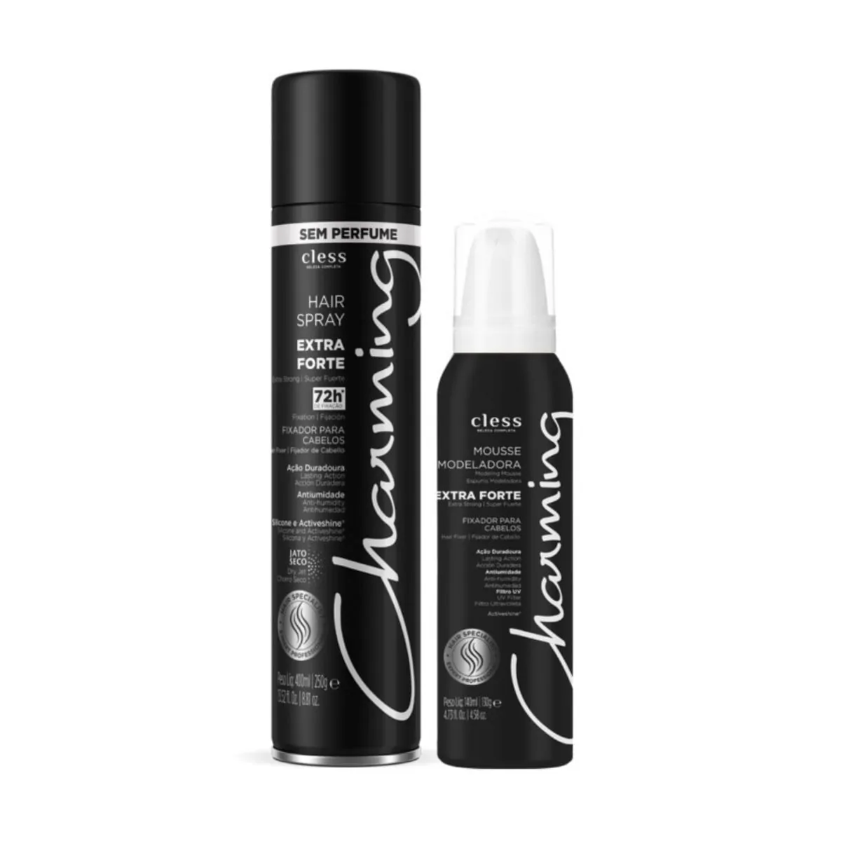 Kit Charming Extra Forte 2pc (Spray S/ Perfume 400ml + Mousse 140ml)