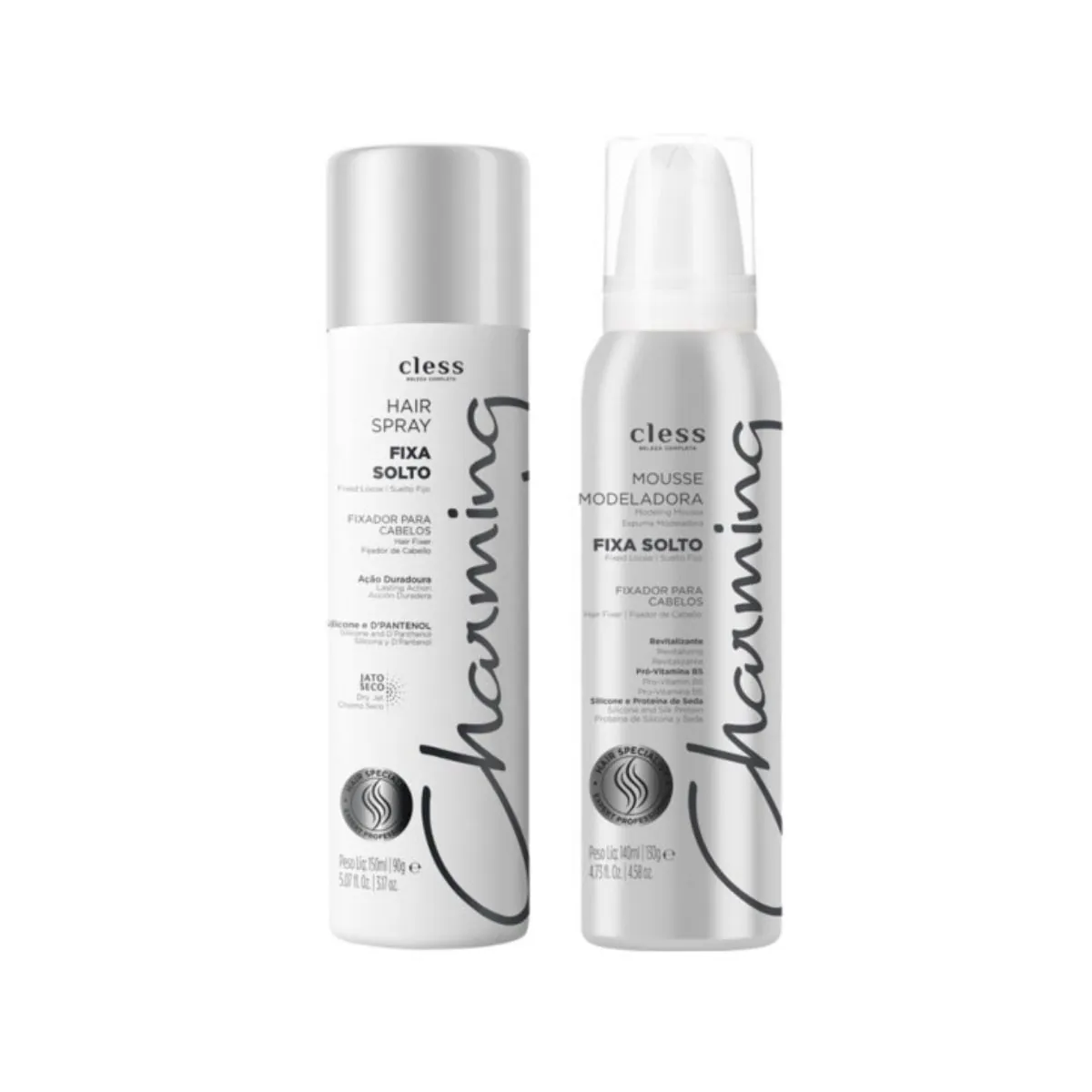 Kit Charming Normal Fixa Solto 2pc (Spray 150ml + Mousse 140ml)