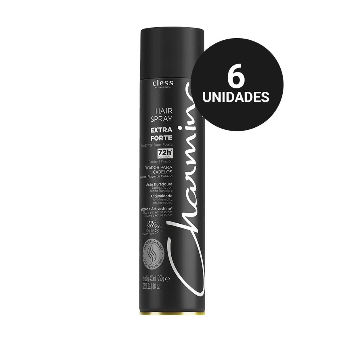 Kit Profissional Hair Spray Charming Extra Forte (6x400ml)