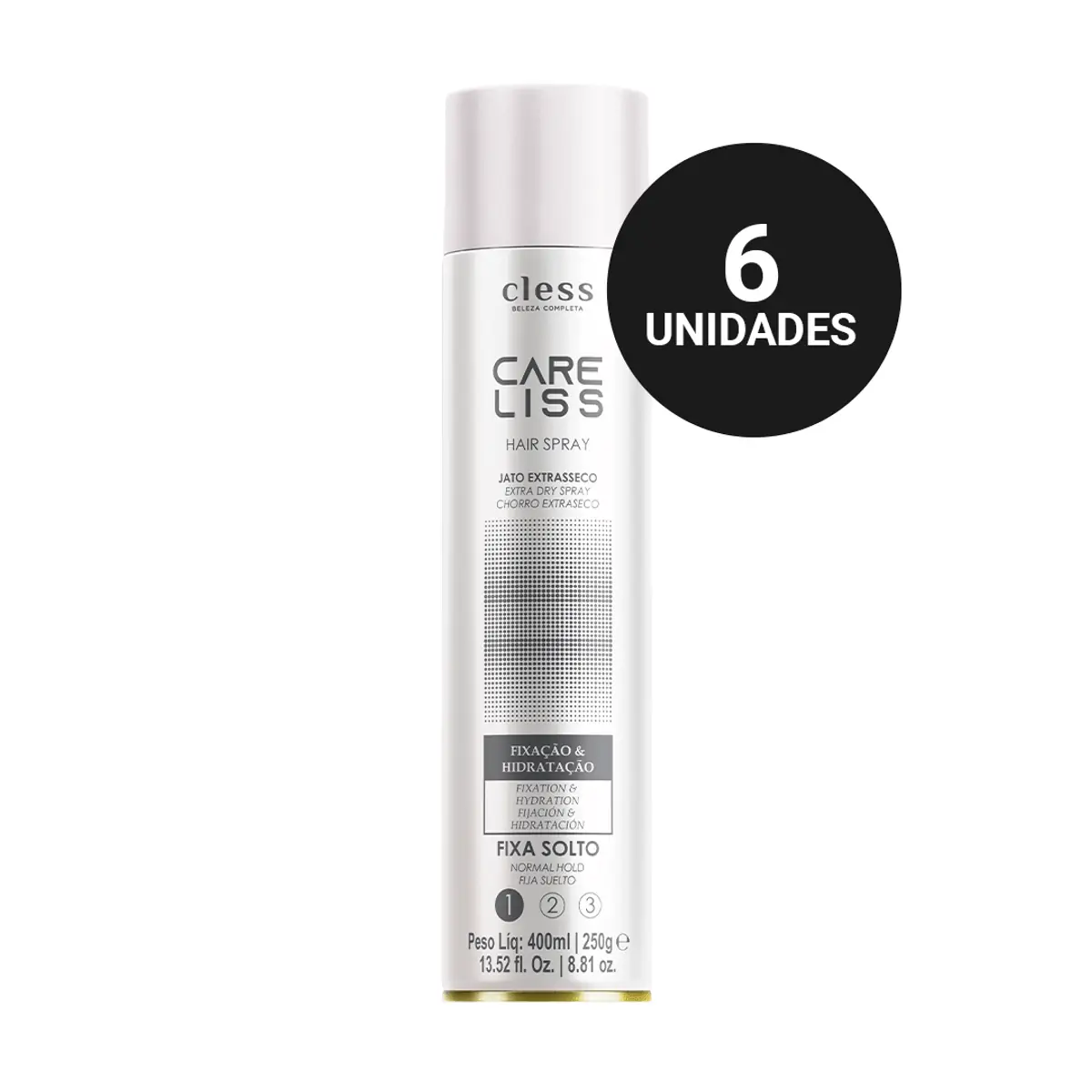 Kit Profissional Hair Spray Care Liss Normal Fixa Solto (6x400ml)