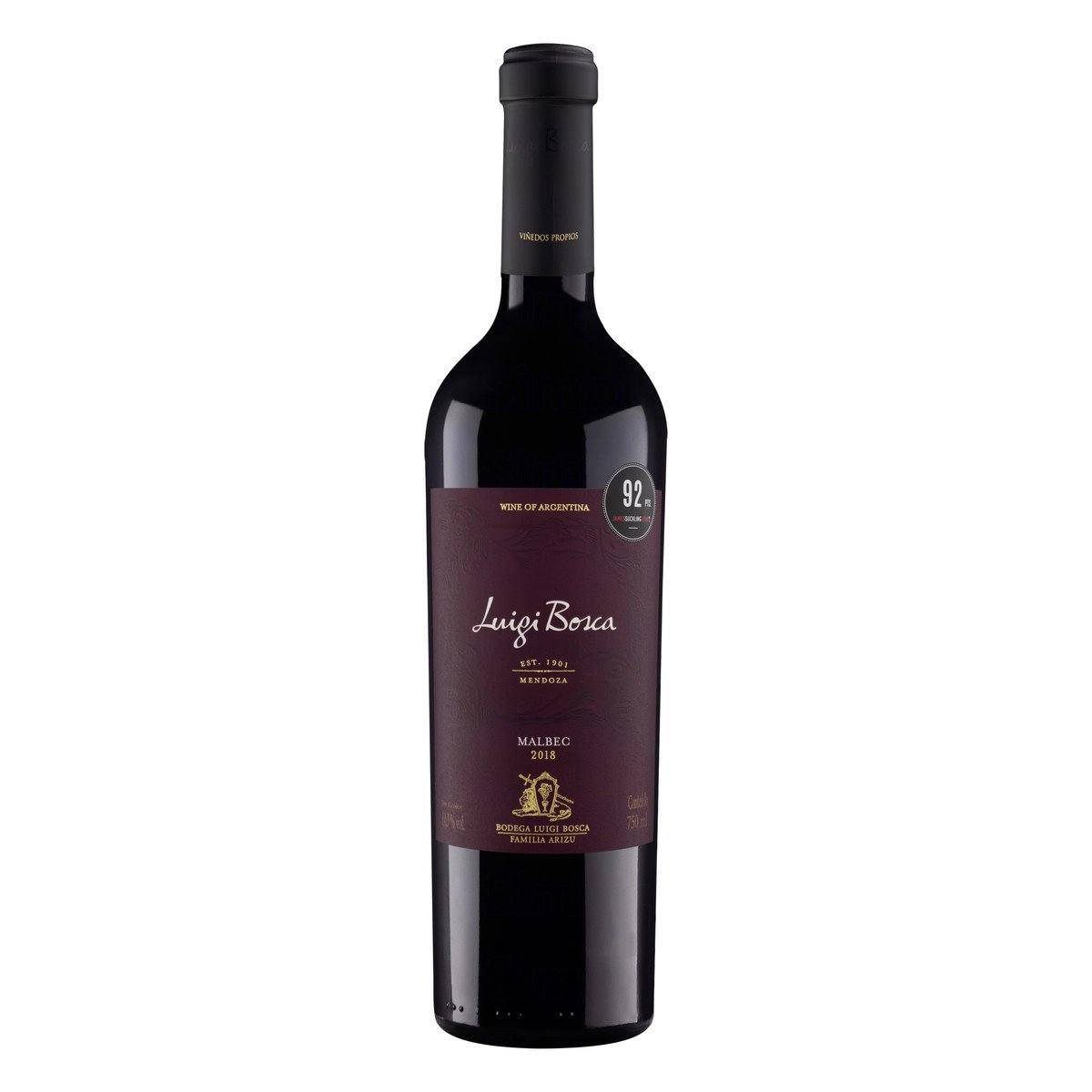 Vinho Argentino Tinto Seco Luigi Bosca Malbec Mendoza 750ml