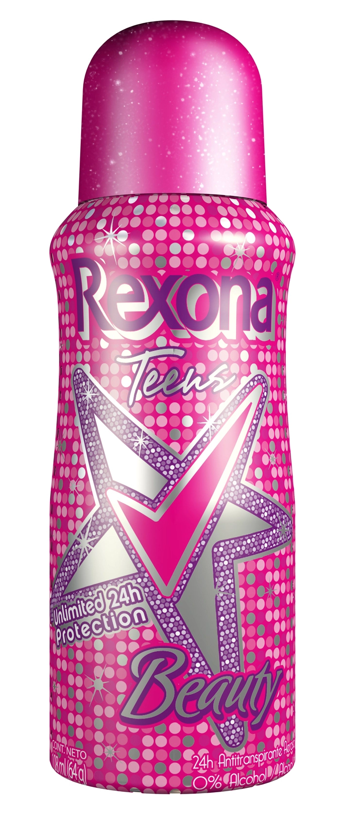 Desodorante Antitranspirante Aerosol Rexona Teens Beauty 64g