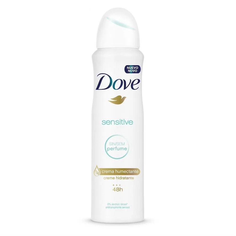 Antitranspirante Aerossol Sensitive Sem Perfume Dove 150ml Spray