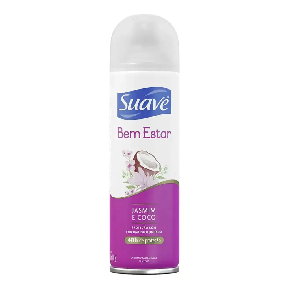 Antitranspirante Aerossol Bem Estar Jasmim E Coco Suave 150ml