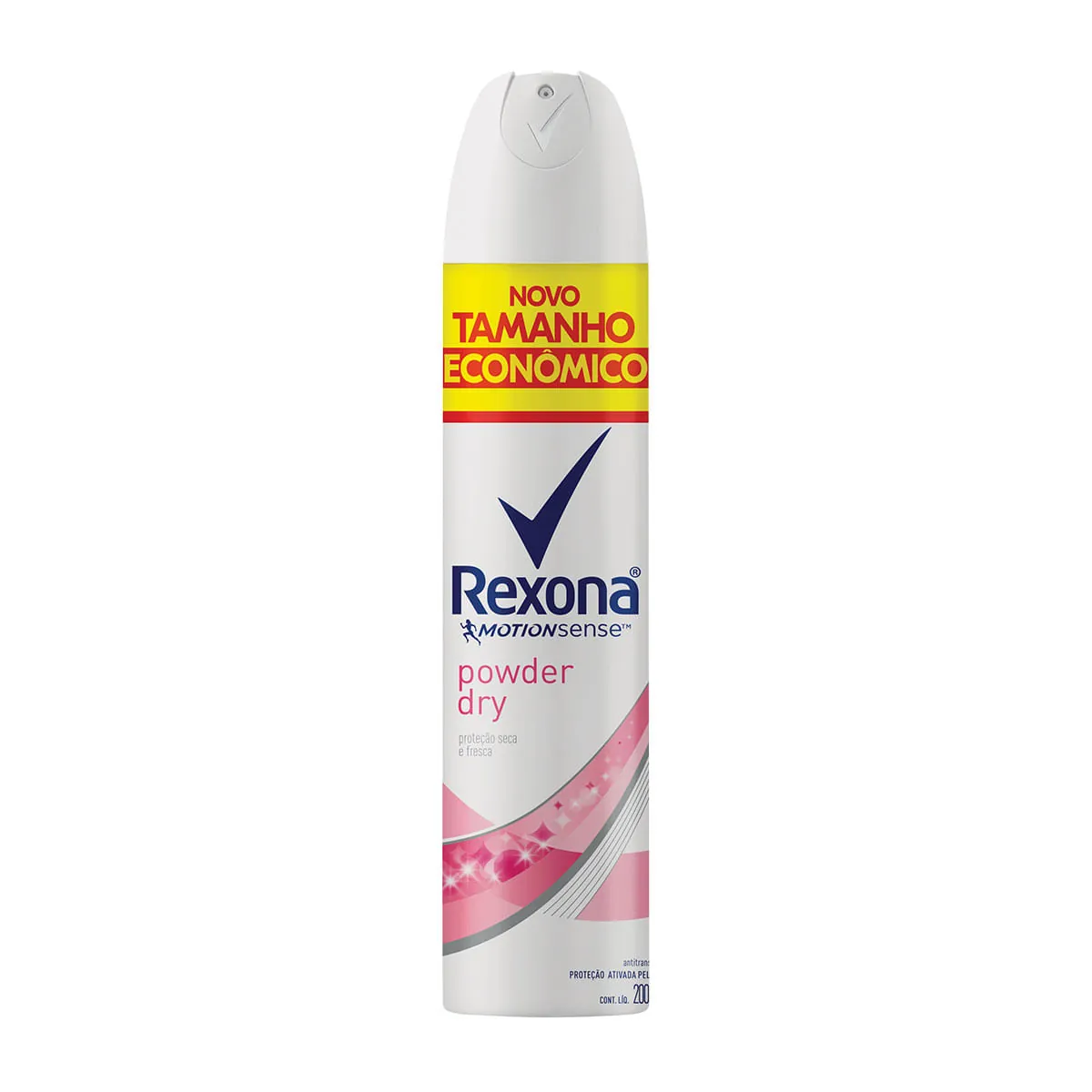 Antitranspirante Aerossol Powder Dry Rexona 200ml Spray Tamanho Econômico