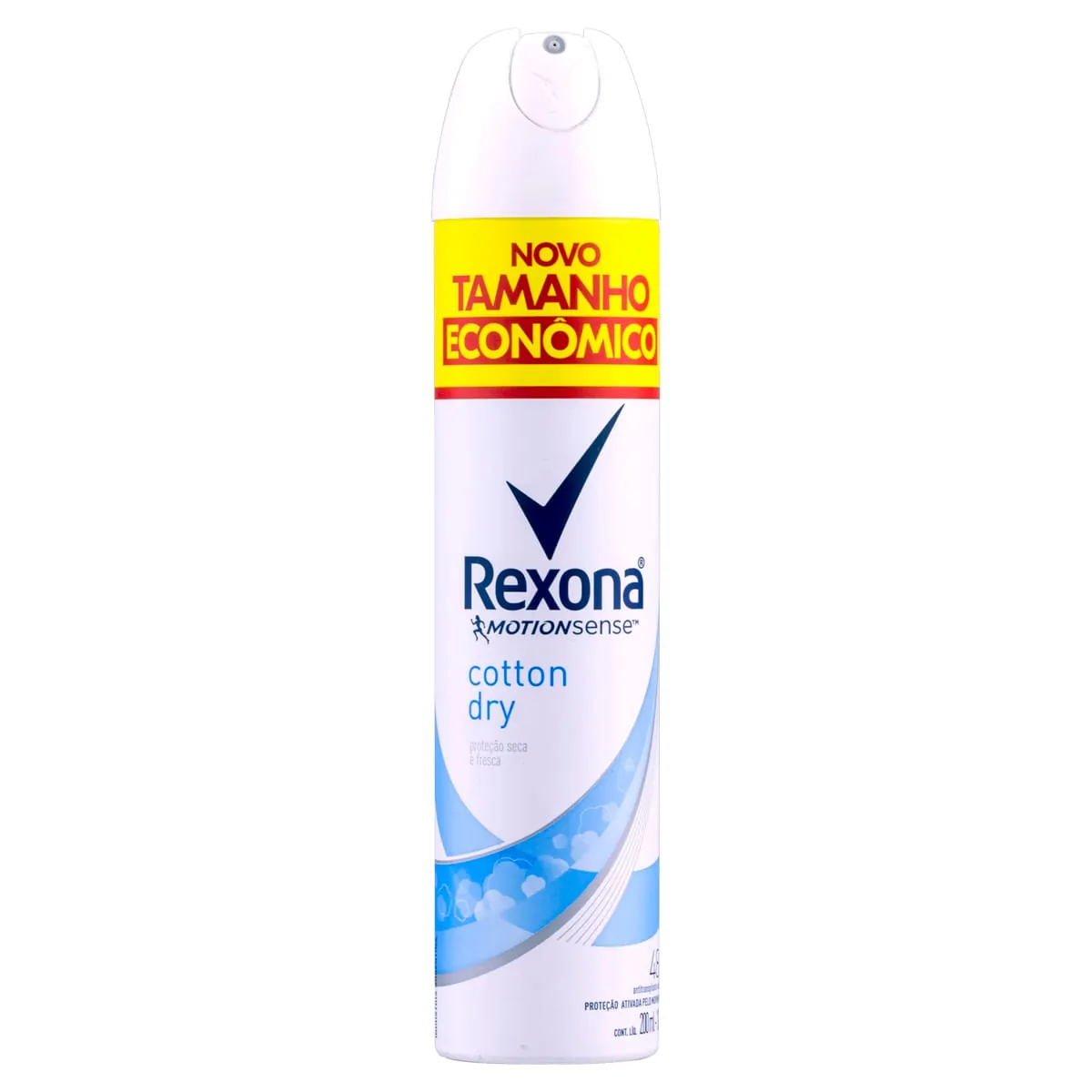 Antitranspirante Aerossol Cotton Dry Rexona 200ml Spray Tamanho Econômico