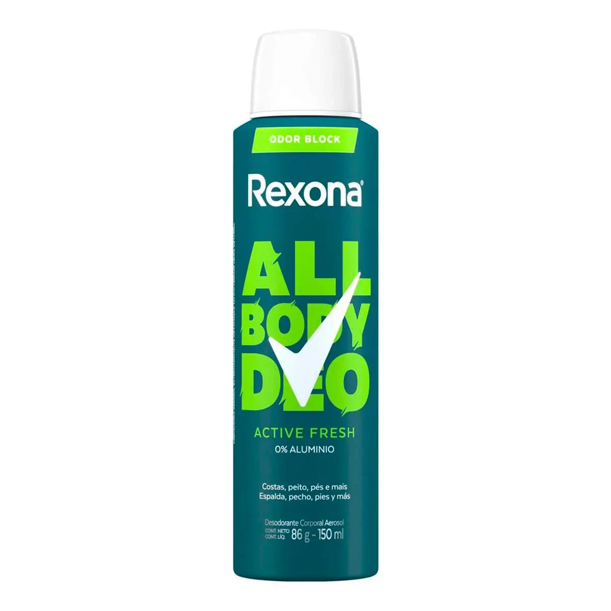 Desodorante Aerossol Rexona All Body Deo Active Fresh 150ml Spray