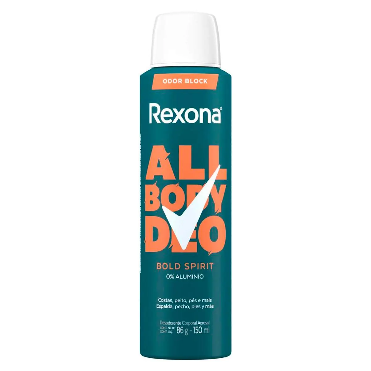 Desodorante Aerossol Rexona All Body Deo Bold Spirit 150ml Spray