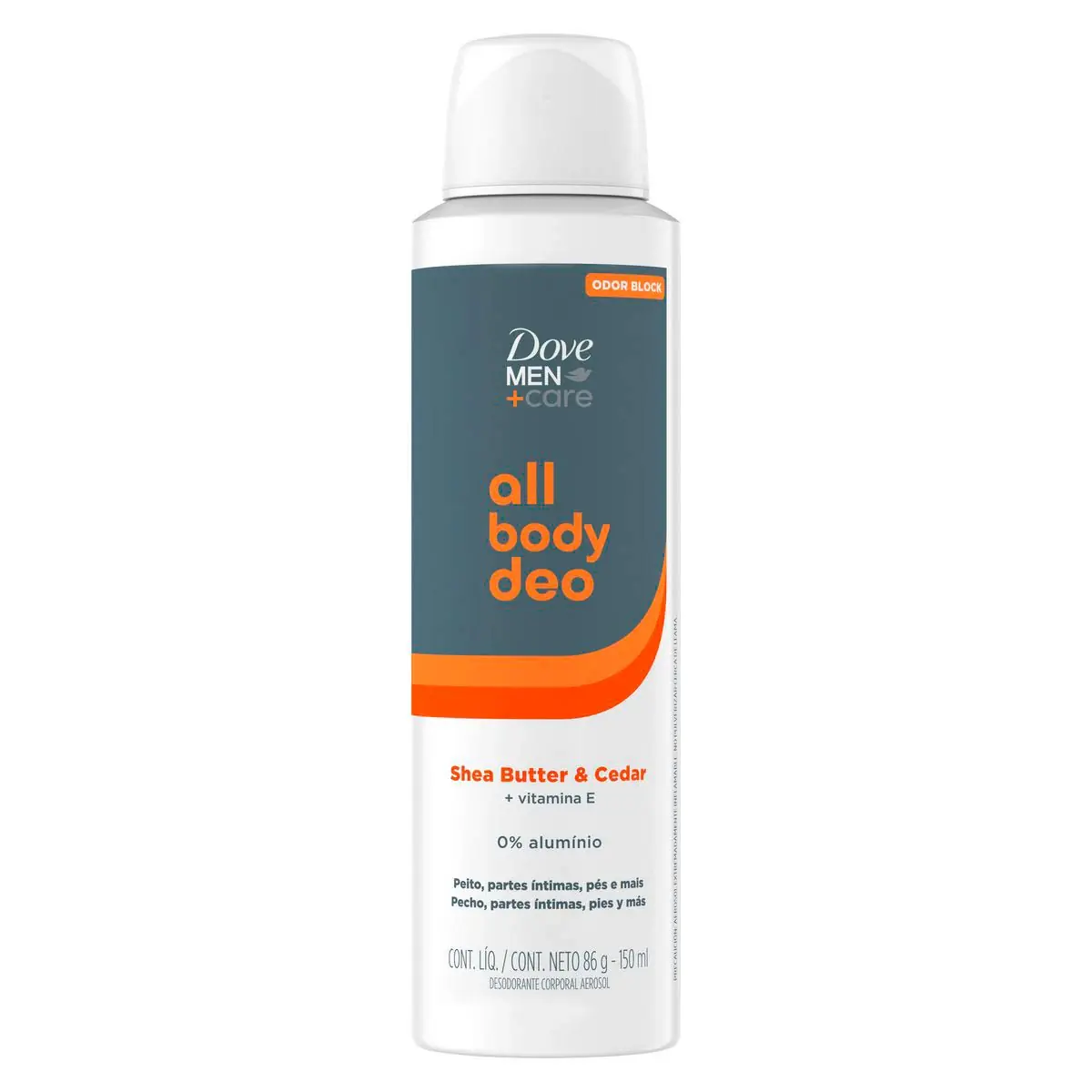Desodorante Aerossol Shea Butter Cedar Dove Men Care All Body Deo 150ml Spray