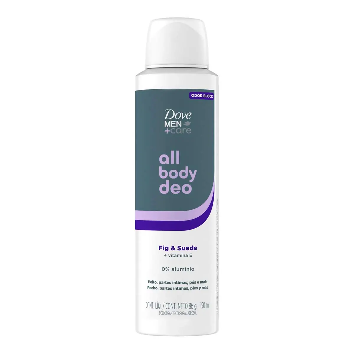 Desodorante Aerossol Fig Suede Dove Men Care All Body Deo 150ml Spray
