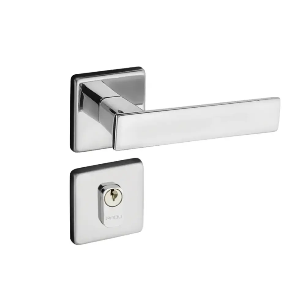 Fechadura Externa Pado Quadra 701 55mm Cromado Acetinado