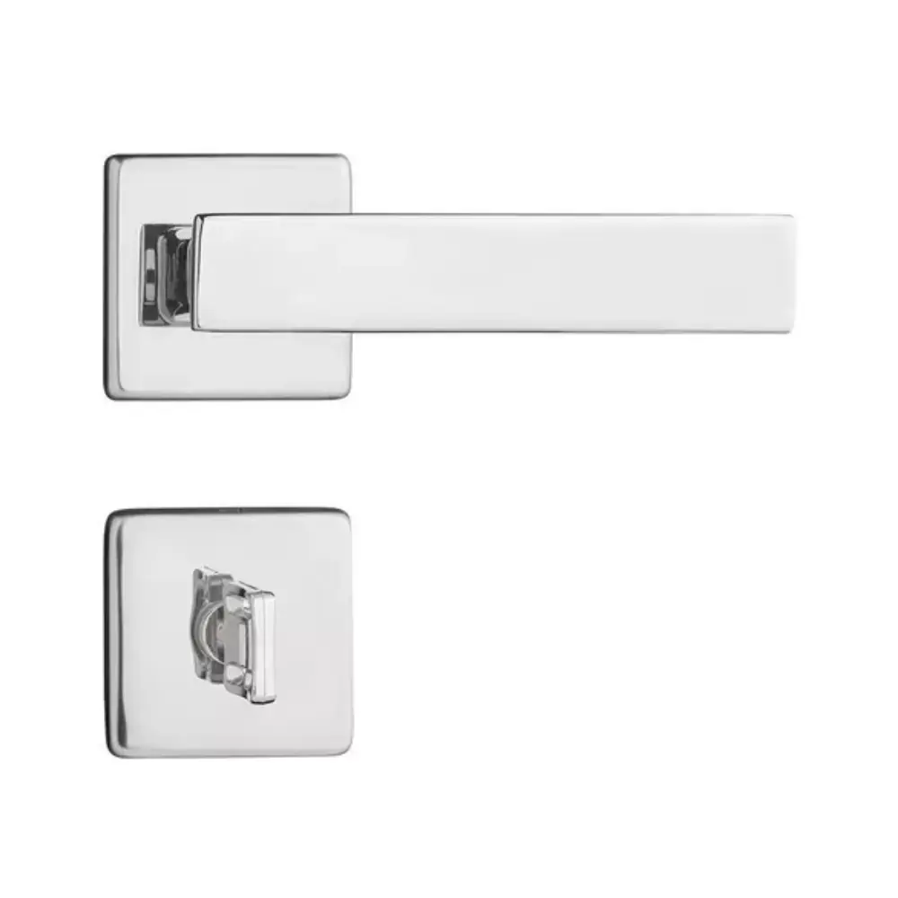 Fechadura Banheiro Pado Quadra 701 55mm Cromada Acetinada