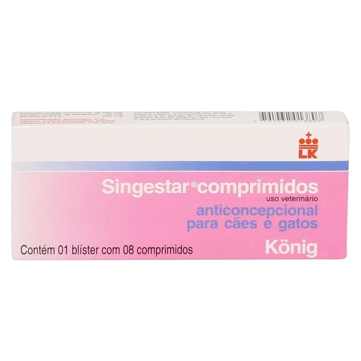 Singestar 8 Comp Anticoncep Caes E Gatos Konig . .