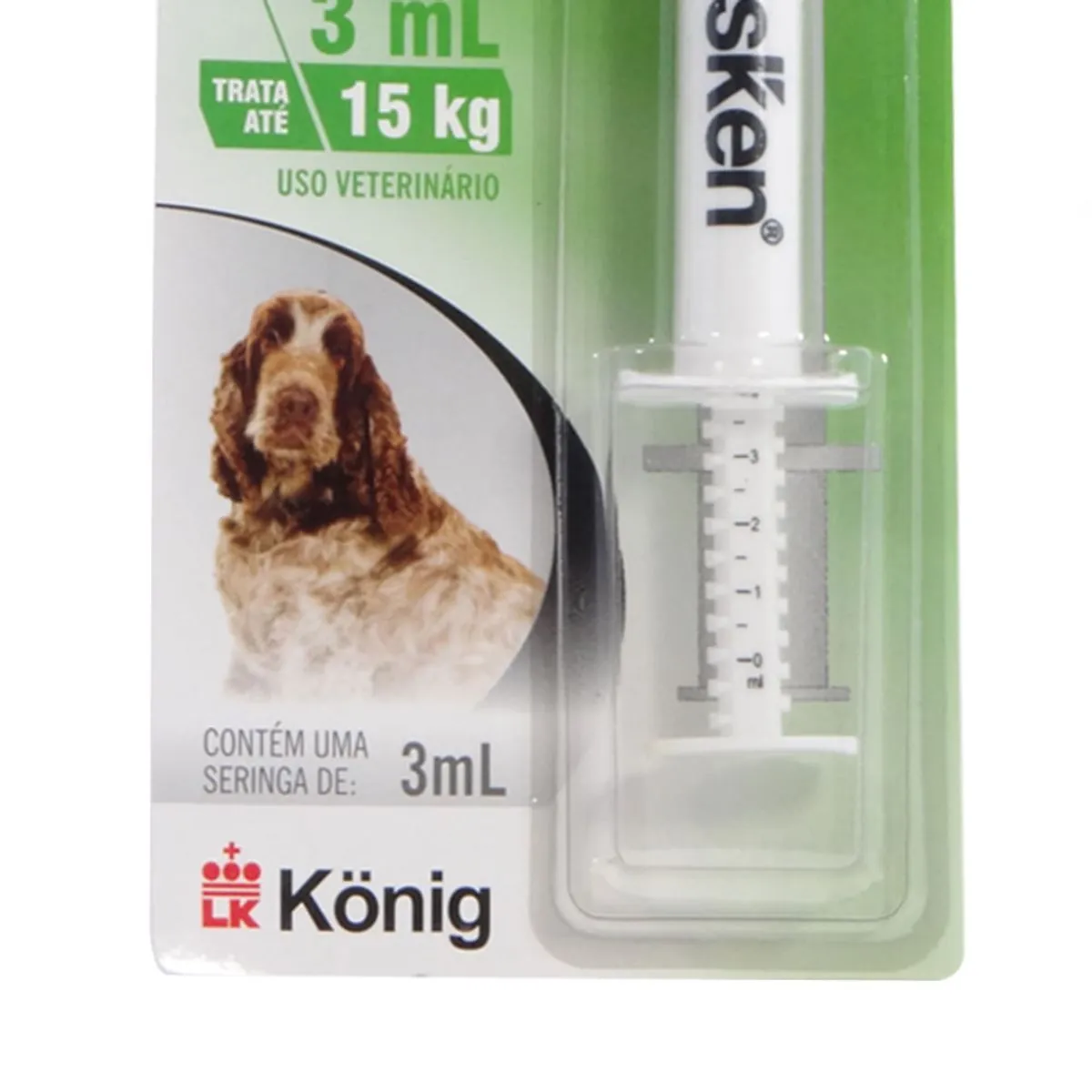 Vermífugo Konig Basken Suspensão Plus5 Para Cães Até 15 Kg 3 Ml