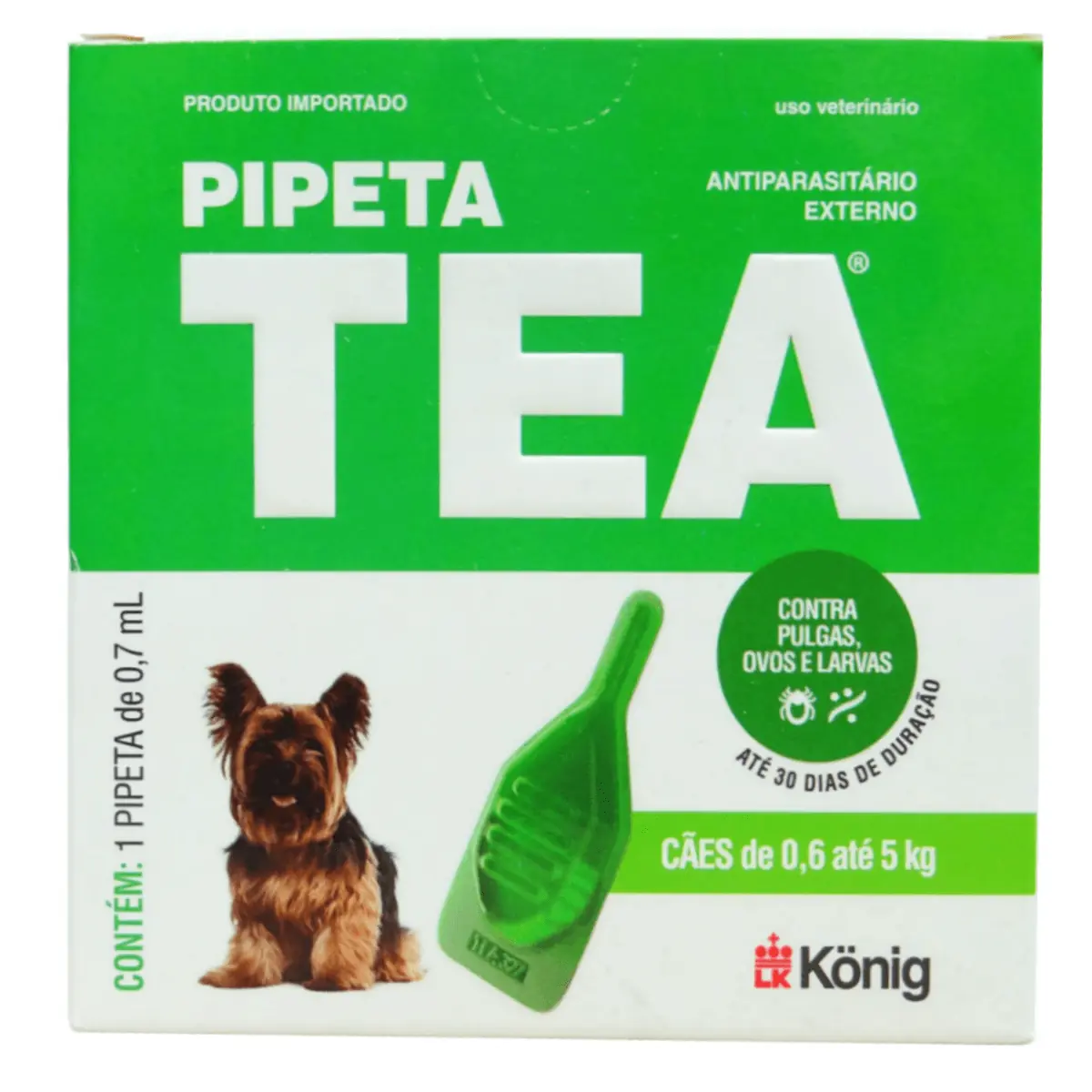 Antiparasitário Contra Pulgas Pipeta Tea Knig 0,7ml