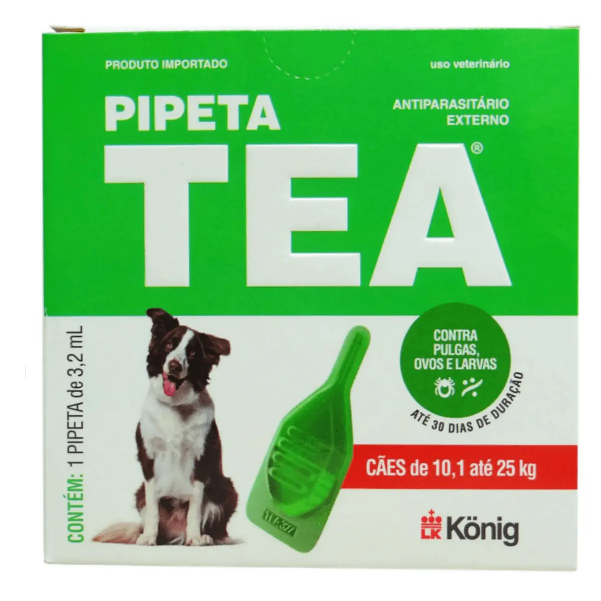 Antiparasitário Contra Pulgas Para Cães Pipeta Tea Konig 3,2ml