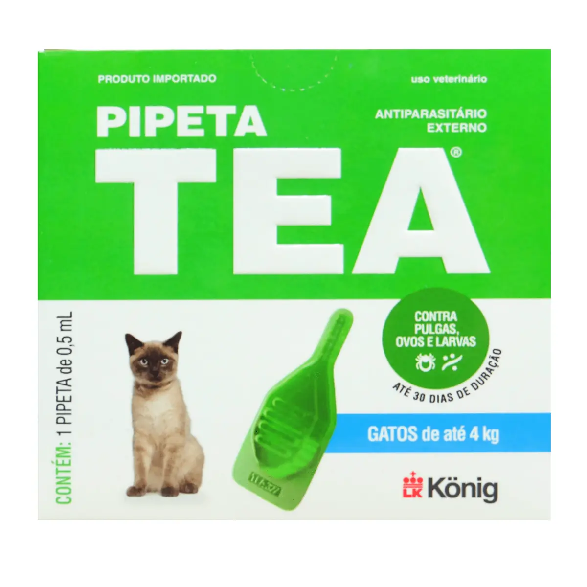 Pipeta Tea Gato Ate 4kg 0,5ml