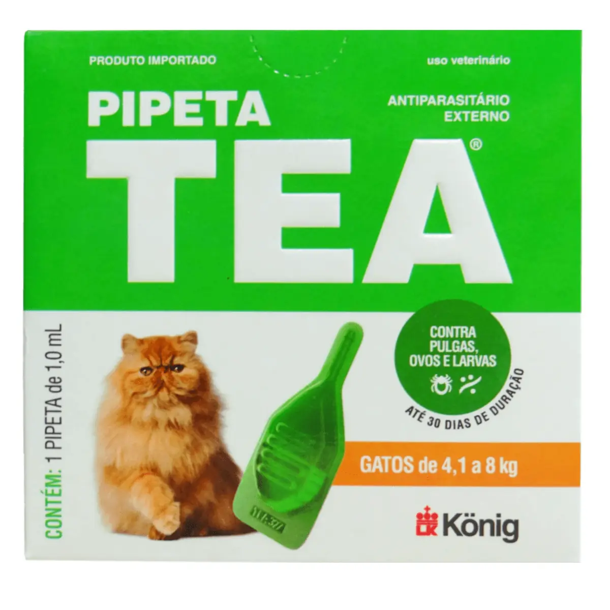 Pipeta Tea Gato 4,1 Ate 8 Kg 1 Ml