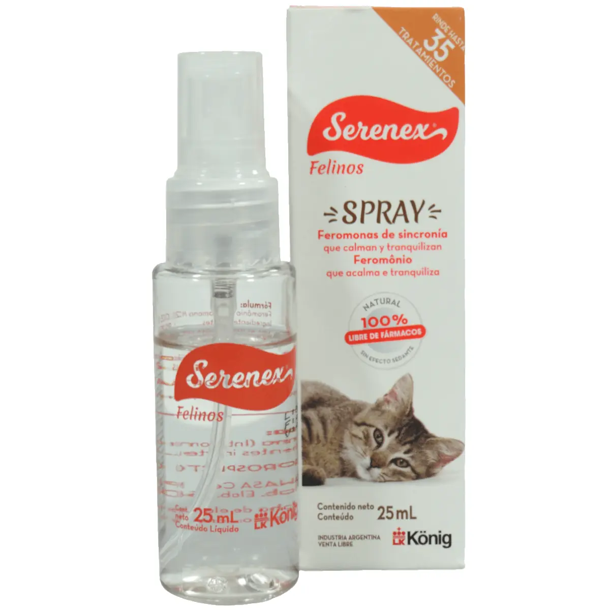 Serenex Spray Para Gatos Konig 25ml