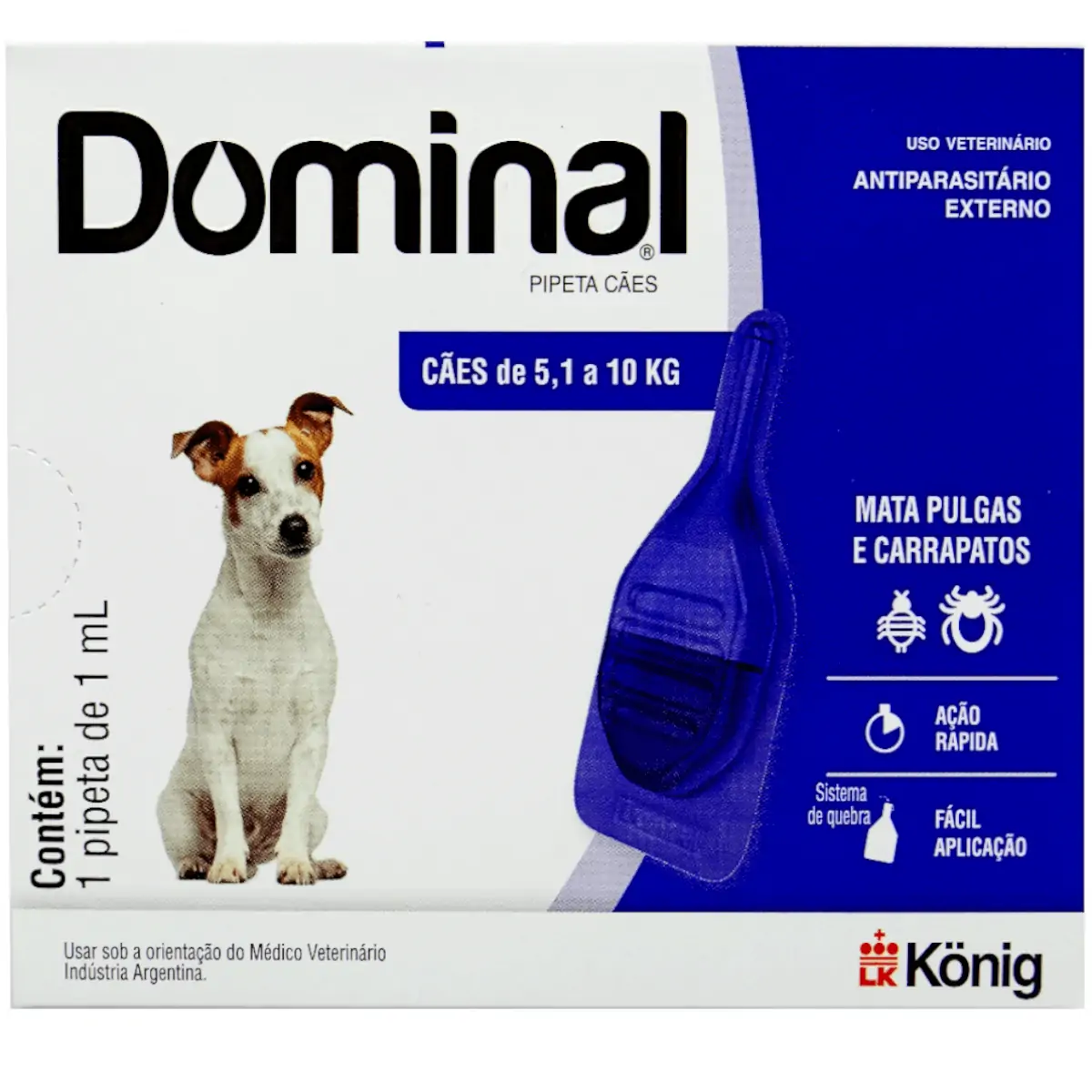 Antipulgas Dominal Konig 5kg Ate 10kg 1p